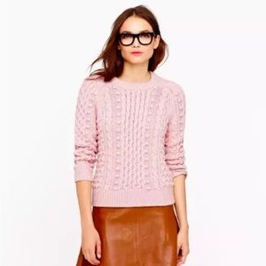 J. Crew Pink Cable Knit Sweater